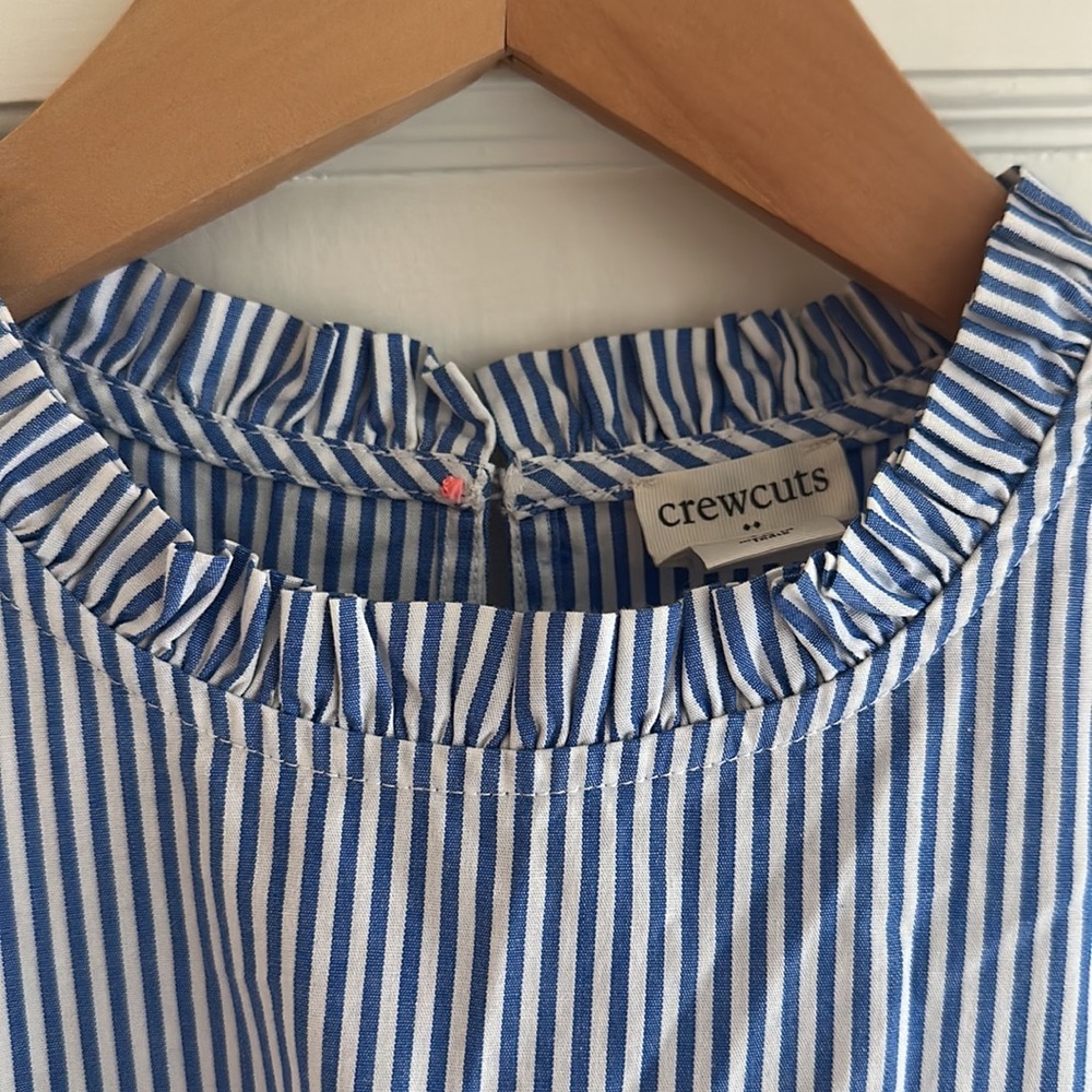Crewcuts Girl’s Blue and White Stripe Sleeveless Dress Size 12 - Picture 5 of 5